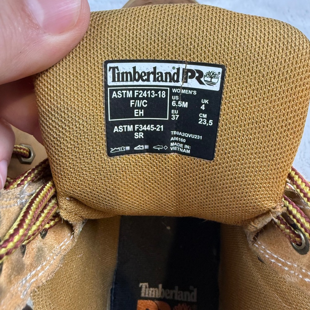 Timberland Pro Womens Work Boots Tan Leather Lace Up ASTM F2413 EH Size 6.5M‎ - Picture 5 of 11